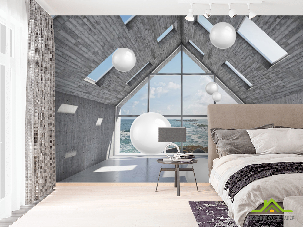 Фотообои  Комната с шарами