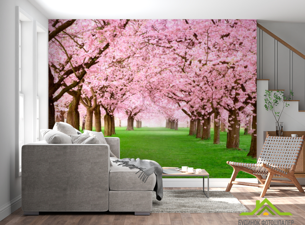 выбрать Фотообои Цветущие вишни Каталог фотообоев на стену