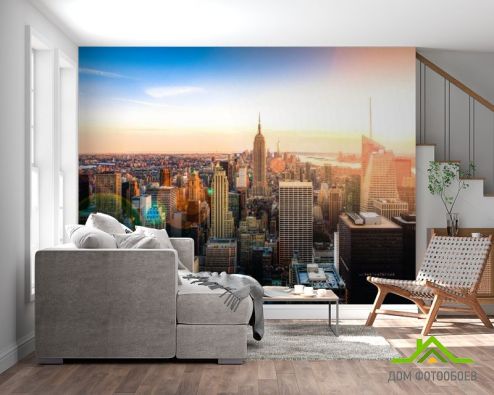 выбрать Фотообои Манхеттен на закате Фотообои, цвет: «горизонталная, горизонтальная» на стену