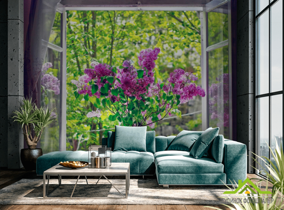 выбрать Фотошпалери бузок у вазі на вікні Каталог фотошпалер на стіну