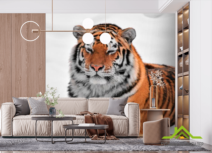 Фотошпалери Тигр в снігу