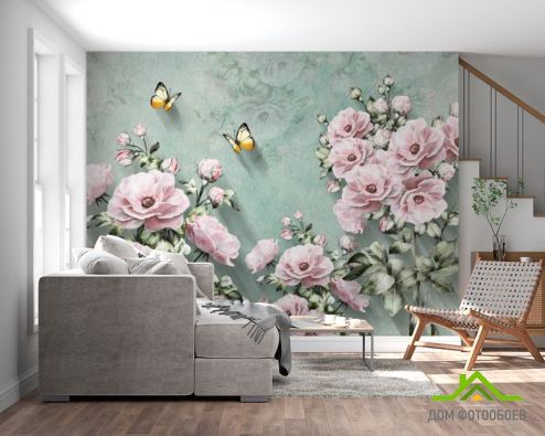 выбрать Фотообои Розовые цветы Фотообои Цветы на стену
