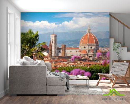 выбрать Фотошпалери Весна у Флоренції Фотошпалери Фотошпалери Собори та палаци: фото, квадратна, горизонтальна  на стіну
