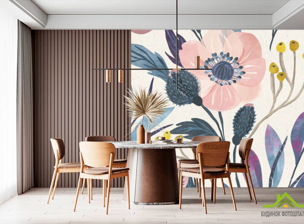 выбрать Фотошпалери Векторні квіти Каталог фотошпалер на стіну