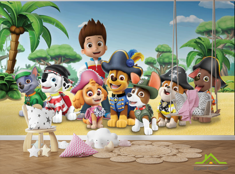 выбрать Фотошпалери Щенячий патруль в джунглях Каталог фотошпалер на стіну