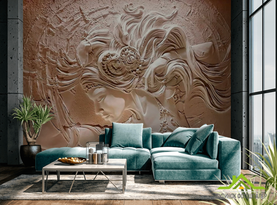 выбрать Фотообои Девушка барельеф Каталог фотообоев на стену
