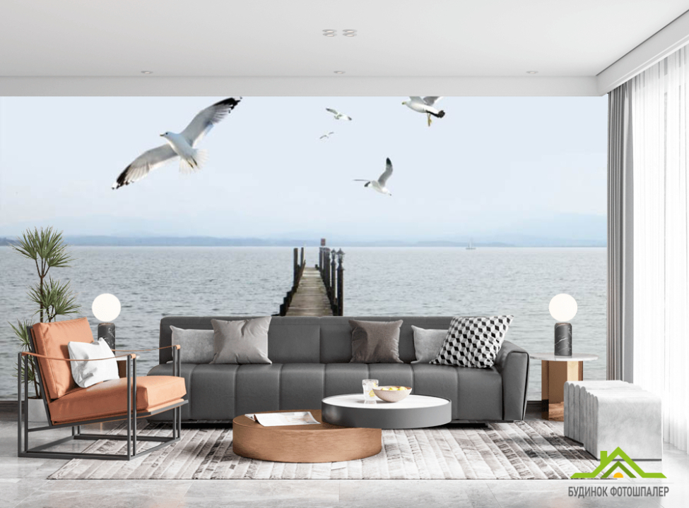 выбрать Фотообои Пирс с чайками Каталог фотообоев на стену