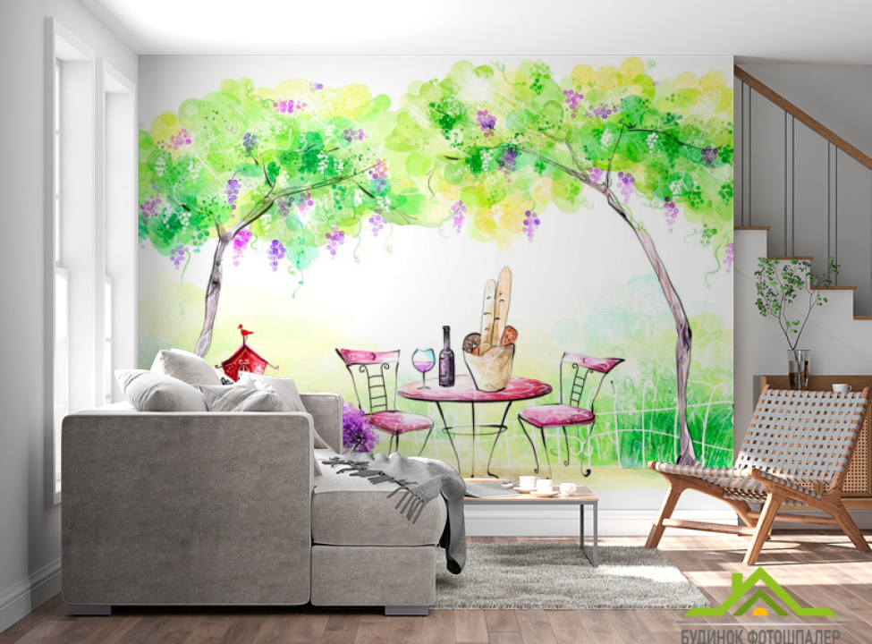 выбрать Фотошпалери Столик з продуктами Каталог фотошпалер на стіну