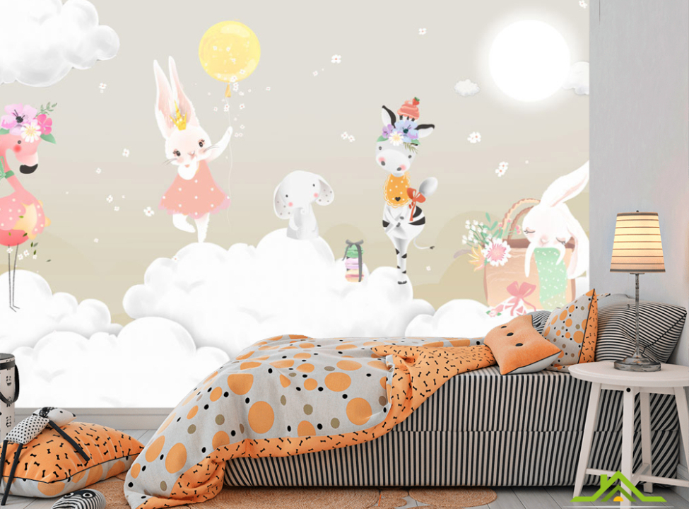 выбрать Фотошпалери Звірі на повітряних кульках Каталог фотошпалер на стіну