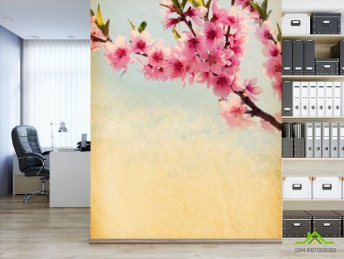 выбрать Фотошпалери Гілочка вишневих кольорів Фотошпалери Квіти на стіну