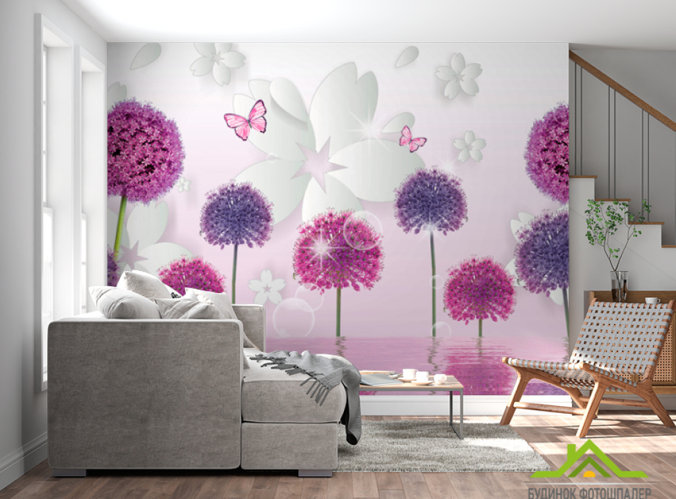 выбрать Фотошпалери 3д кульбаби Каталог фотошпалер на стіну