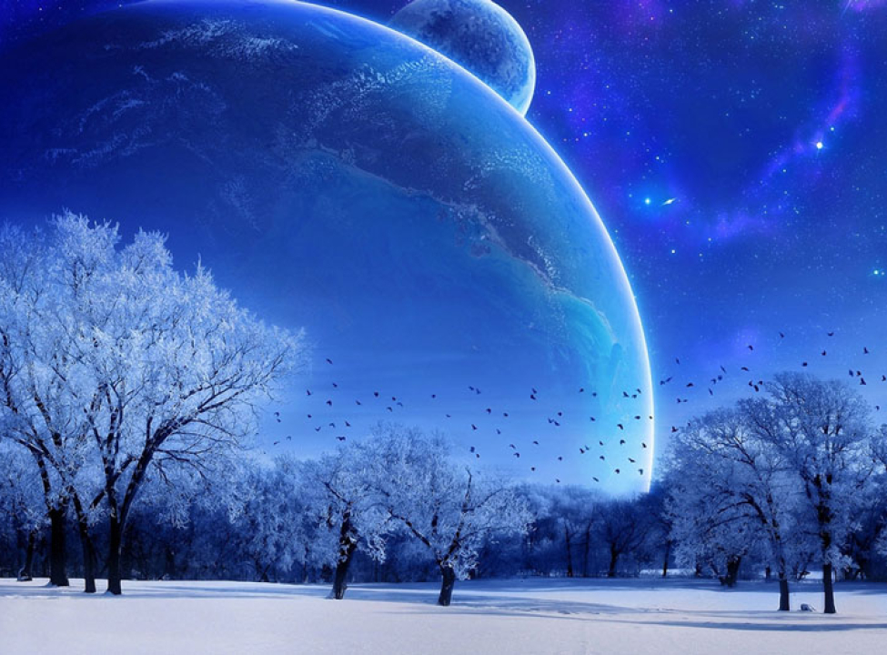 выбрать Фотошпалери Зимовий космос Каталог фотошпалер на стіну