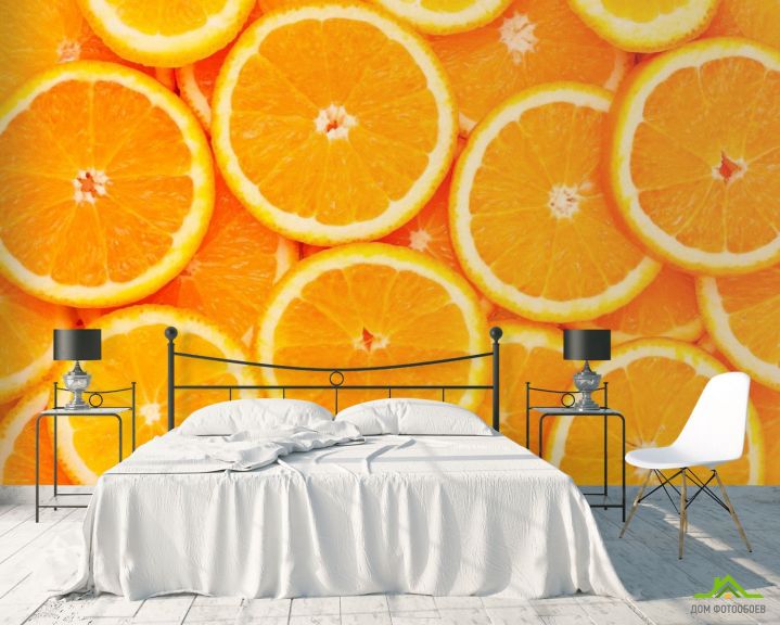 Фотообои Нарезанные апельсины