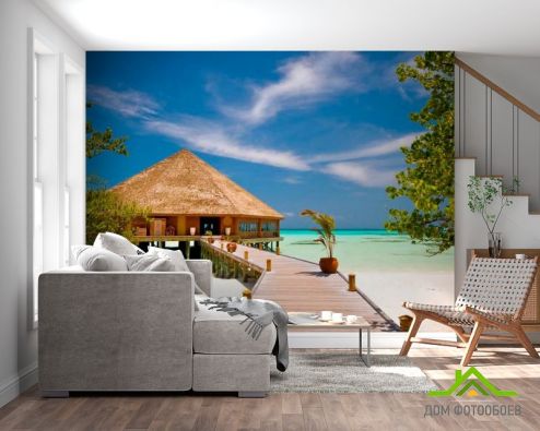 выбрать Фотообои Бунгало на Мальдивах Фотообои Море на стену