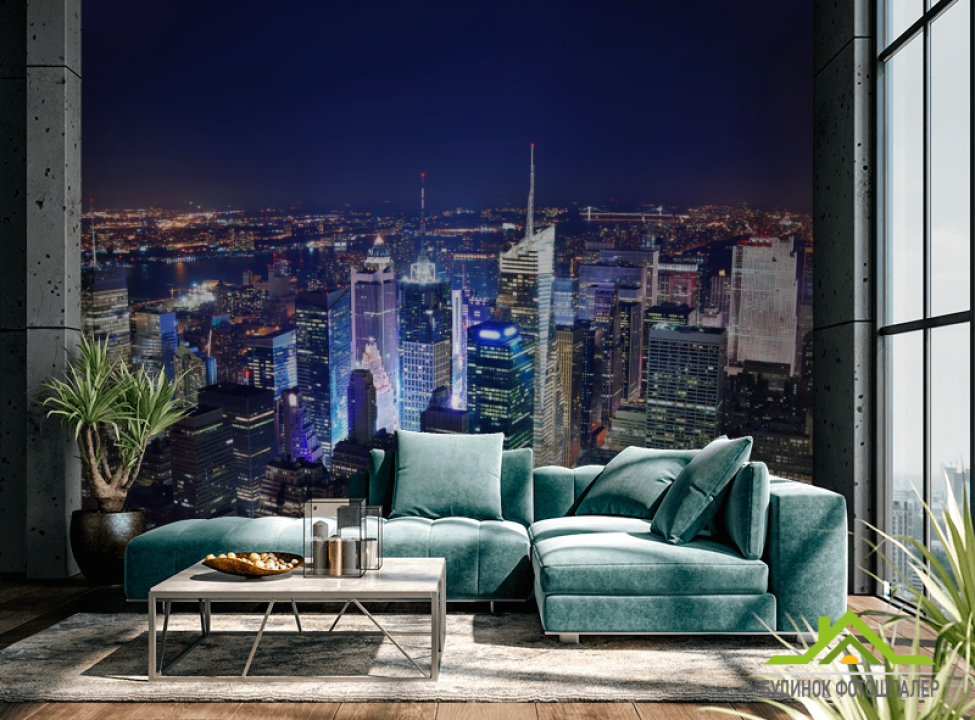 выбрать Фотообои вечерний мегаполис Каталог фотообоев на стену