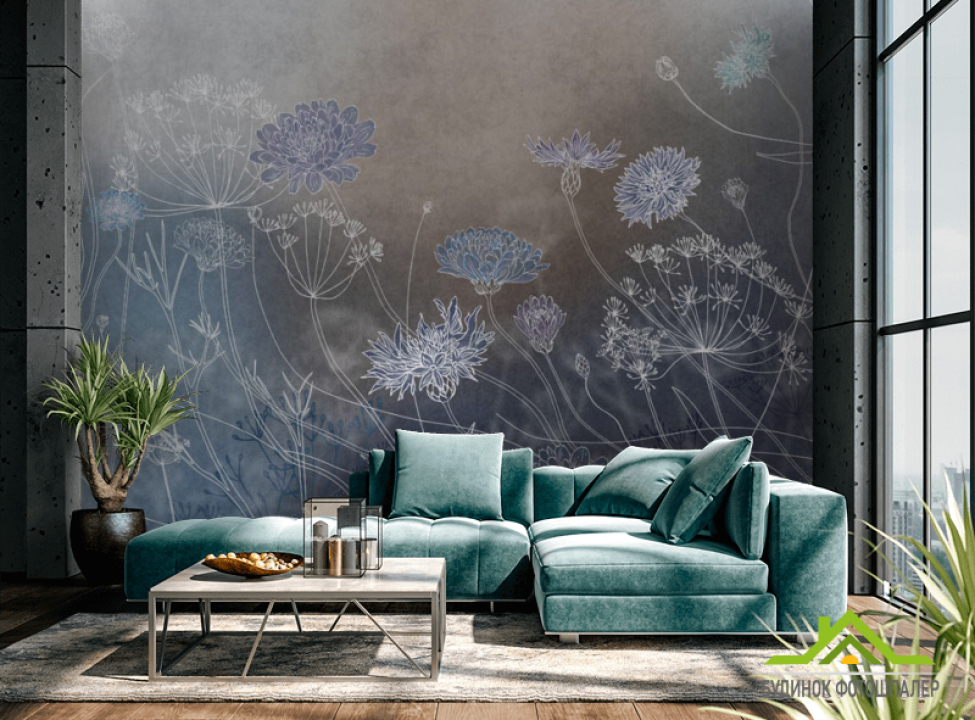 выбрать Фотообои Синие волошки Каталог фотообоев на стену