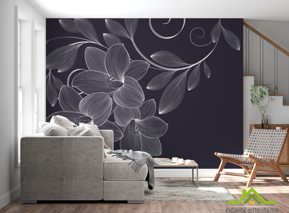 выбрать Фотошпалери Векторні візерунки квіти Каталог фотошпалер на стіну