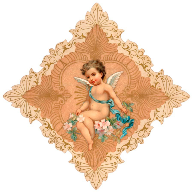 Фотошпалери Ангел з квітами