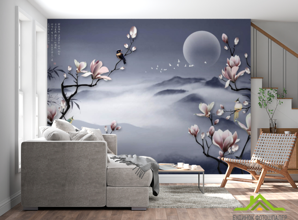 выбрать Фотошпалери магнолії в східному стилі Фотошпалери Квіти на стіну