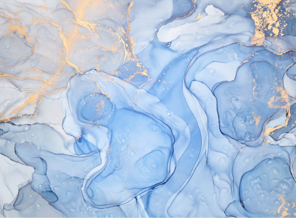 выбрать Фотошпалери Блакитний флюїд з золотом Каталог фотошпалер на стіну