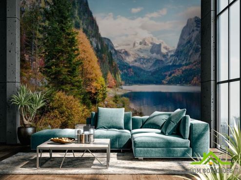 выбрать Фотообои Озеро в горах Фотообои, цвет: «горизонталная, горизонтальная» на стену