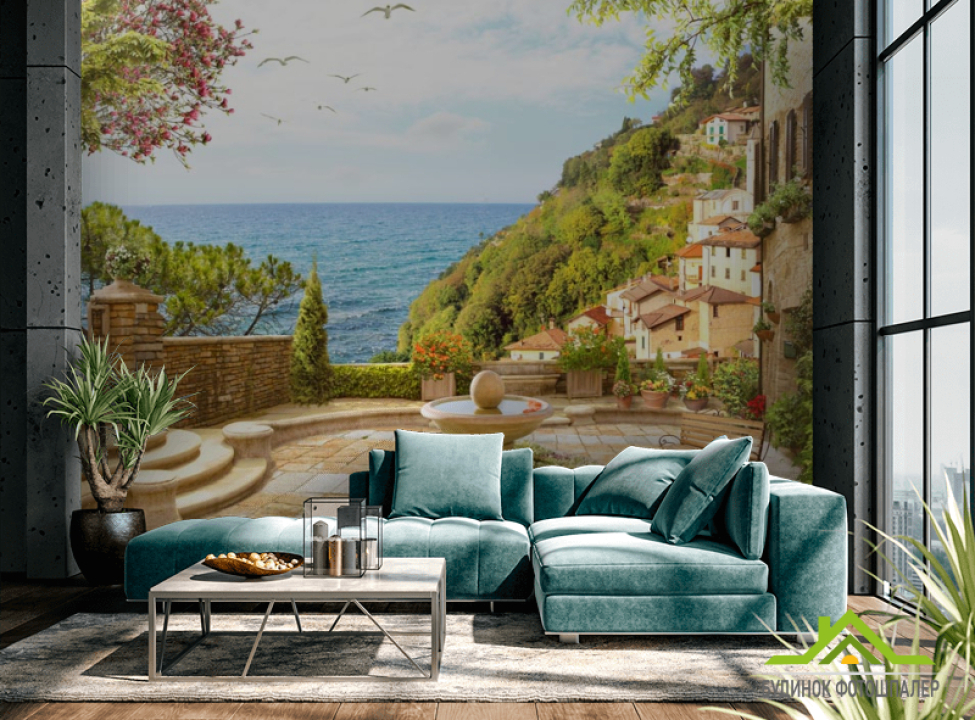 выбрать Фотообои Дворик Каталог фотообоев на стену