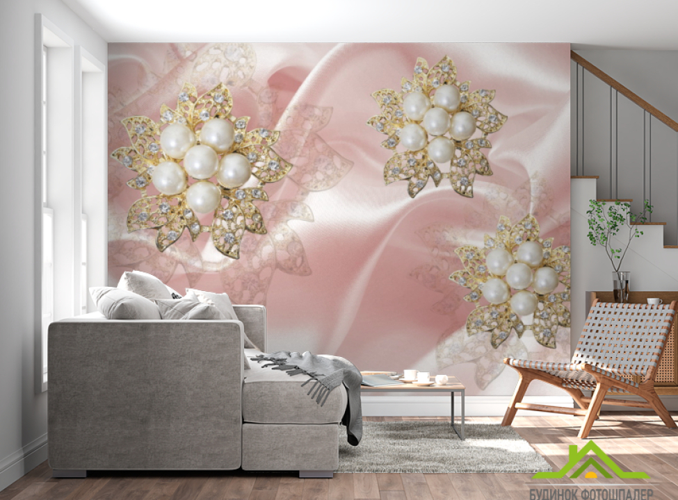 выбрать 3д фотообои 3D жемчуг Каталог фотообоев на стену