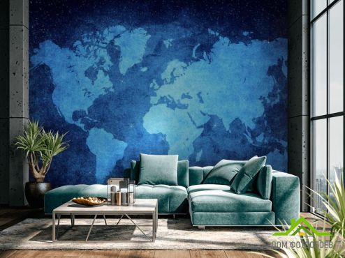 выбрать Фотообои Ночная карта мира  на стену