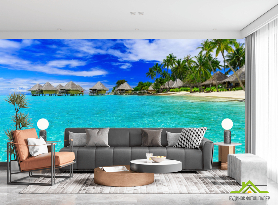выбрать Фотообои Хижины на берегу моря Каталог фотообоев на стену