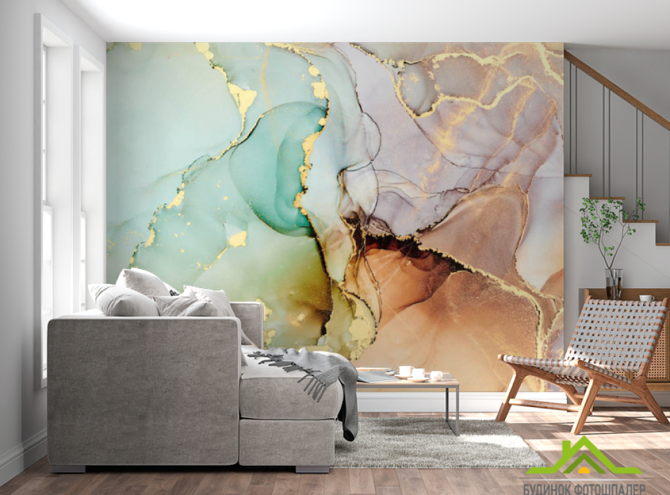 выбрать Фотообои Салатовый флюид Фотообои Fluid art на стену