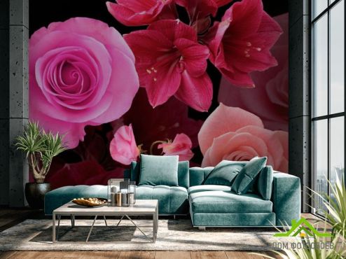 выбрать Фотообои 3D розы Фотообои Фотообои Цветы:  на стену