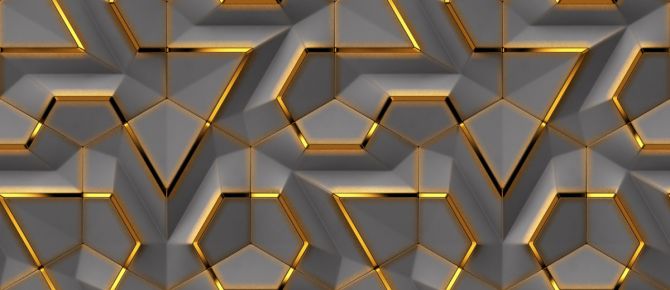 Фотообои геометрия серая золото