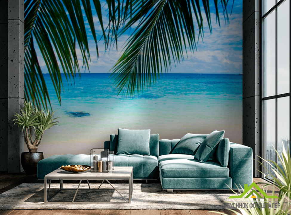 выбрать Фотошпалери Листя пальм Фотошпалери Море на стіну