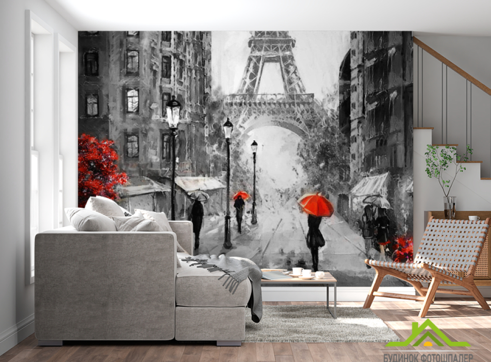 выбрать Фотошпалери ЧБ вуличка Парижа Каталог фотошпалер на стіну