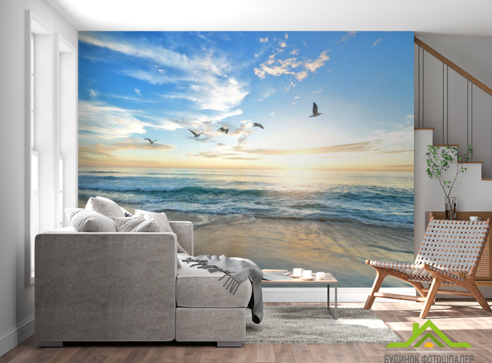 выбрать Фотошпалери Море на заході Каталог фотошпалер на стіну