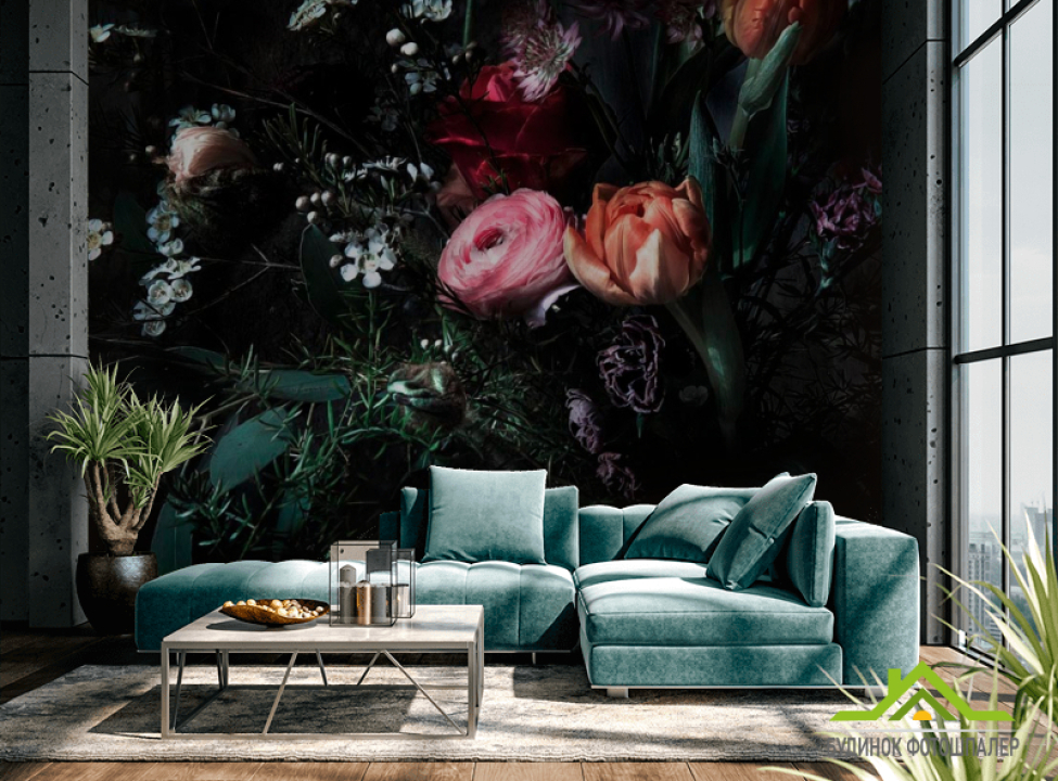 выбрать Фотообои 3Д Цветы Каталог фотообоев на стену