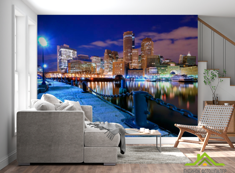 выбрать Фотошпалери Нічна набережна Каталог фотошпалер на стіну