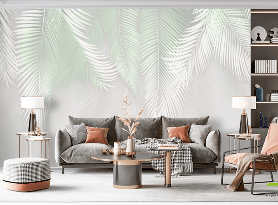 выбрать Фотообои фреска с листьями Каталог фотообоев на стену