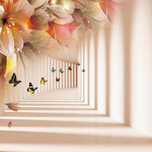 выбрать Фотообои тоннель с цветами  на стену