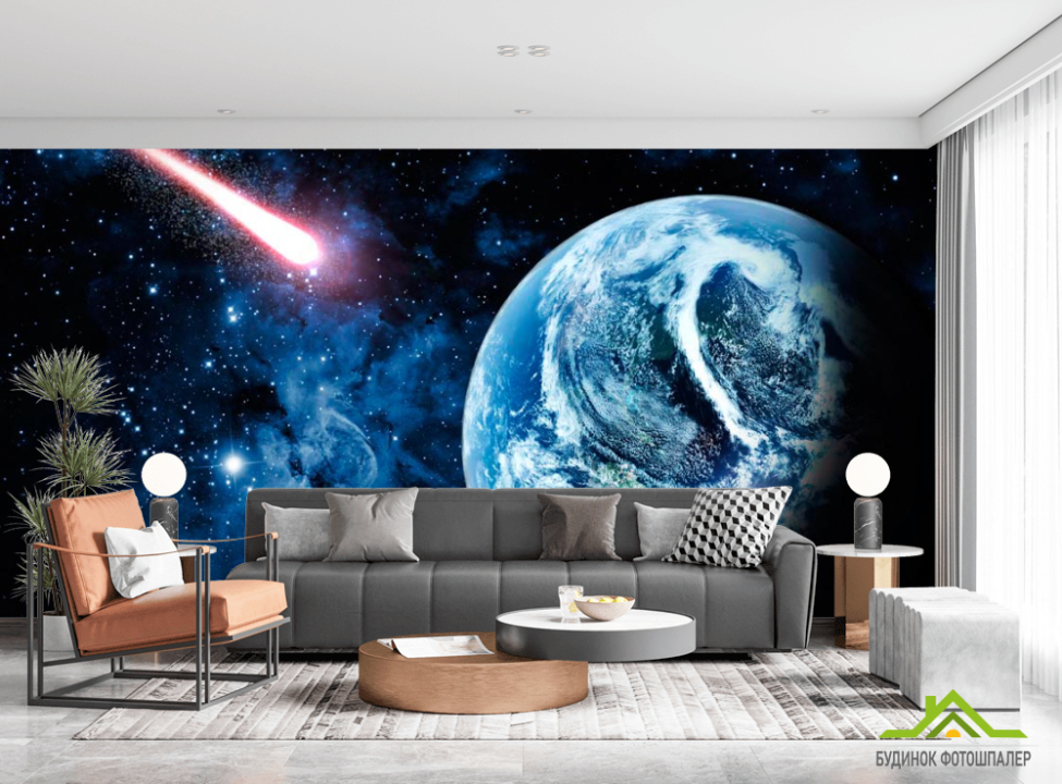 выбрать Фотообои Земля и комета Каталог фотообоев на стену