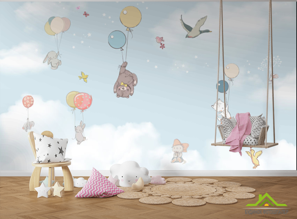 выбрать Фотошпалери Літаючі тваринки Фотошпалери Little kids на стіну