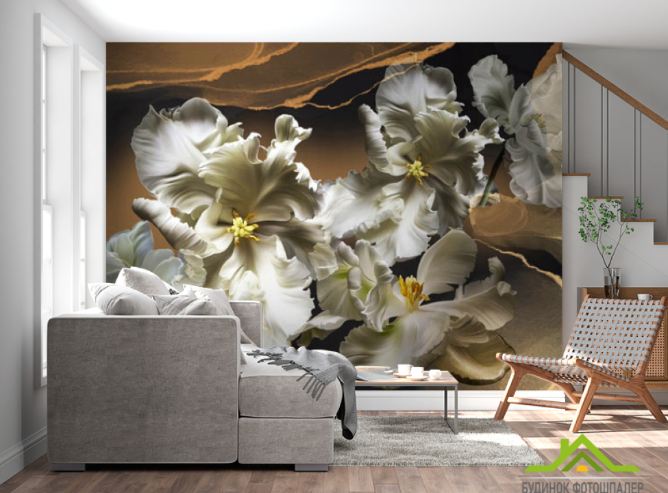 выбрать Фотошпалери махрові тюльпани 3d Фотошпалери Квіти на стіну