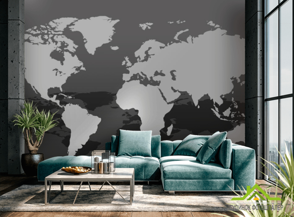 выбрать Фотошпалери ЧБ карта Каталог фотошпалер на стіну