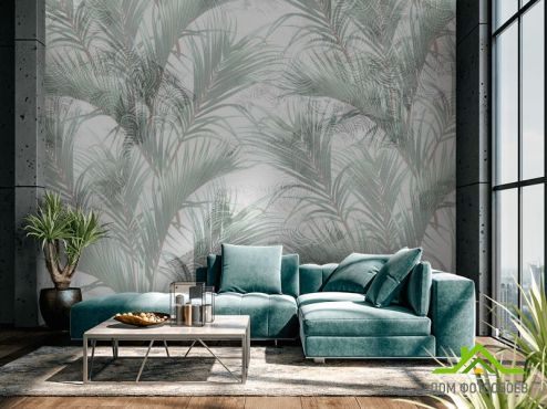 выбрать Фотообои Пальмовые ветки Фотообои Фотообои Тропические листья: горизонталная, горизонтальная ориентация на стену