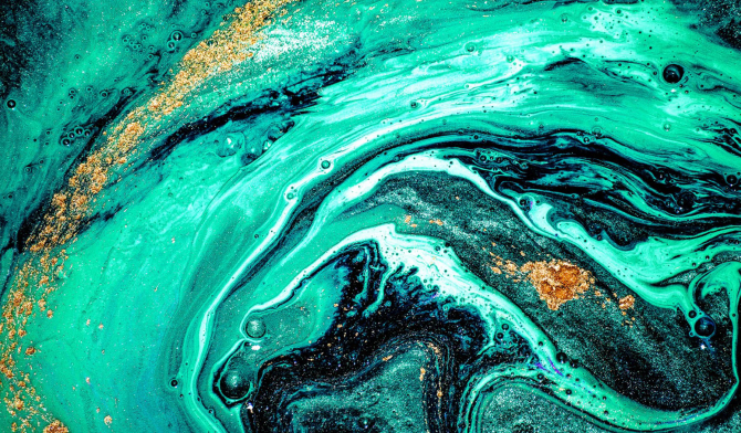 Фотообои Fluid art зелёный