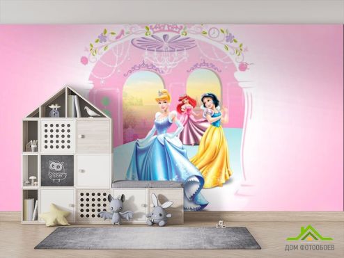 выбрать Фотообои Принцессы Фотообои Фотообои в детскую: горизонталная, горизонтальная, розовый ориентация на стену