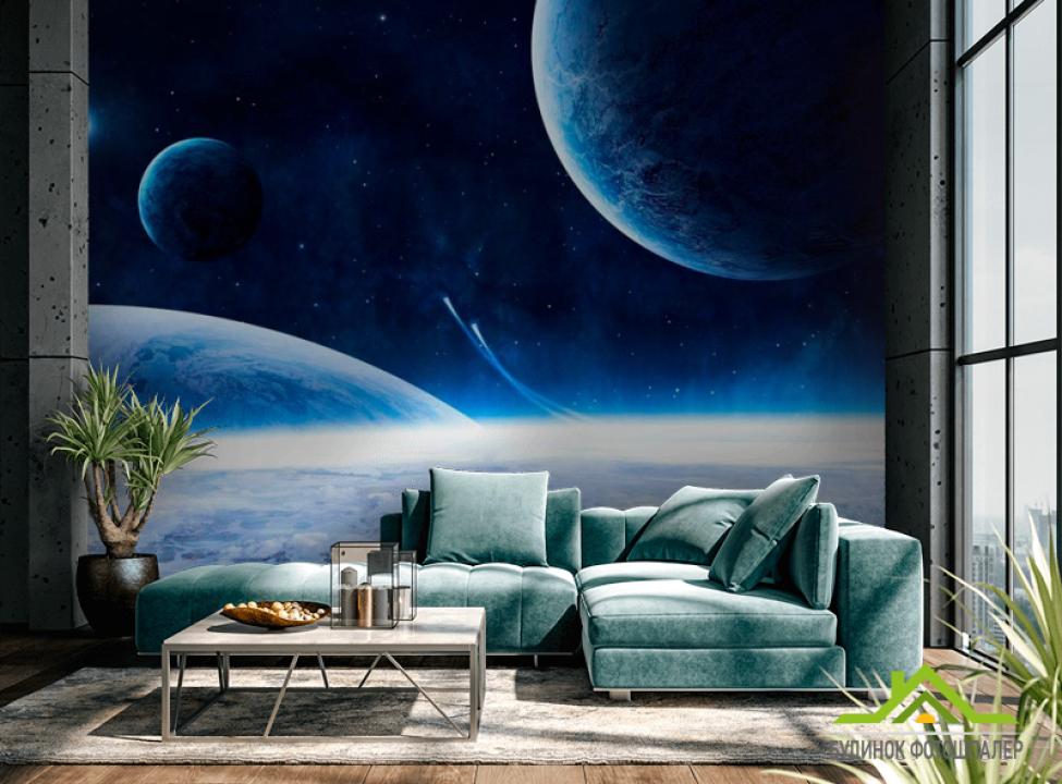 выбрать Фотошпалери Космос, горизонт Каталог фотошпалер на стіну