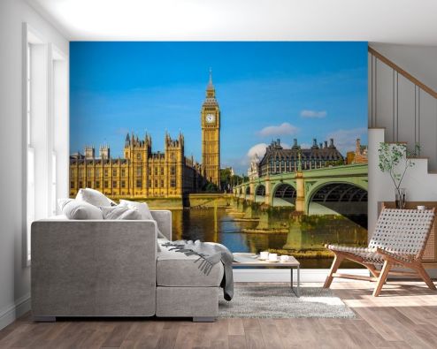 выбрать Фотообои яркий Лондон над Темзой Фотообои, цвет: «горизонталная, горизонтальная» на стену