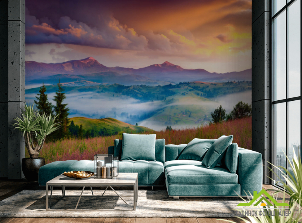 выбрать Фотошпалери барвисті гори Каталог фотошпалер на стіну