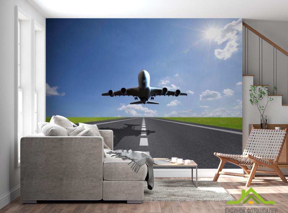выбрать Фотошпалери Зліт літака Каталог фотошпалер на стіну